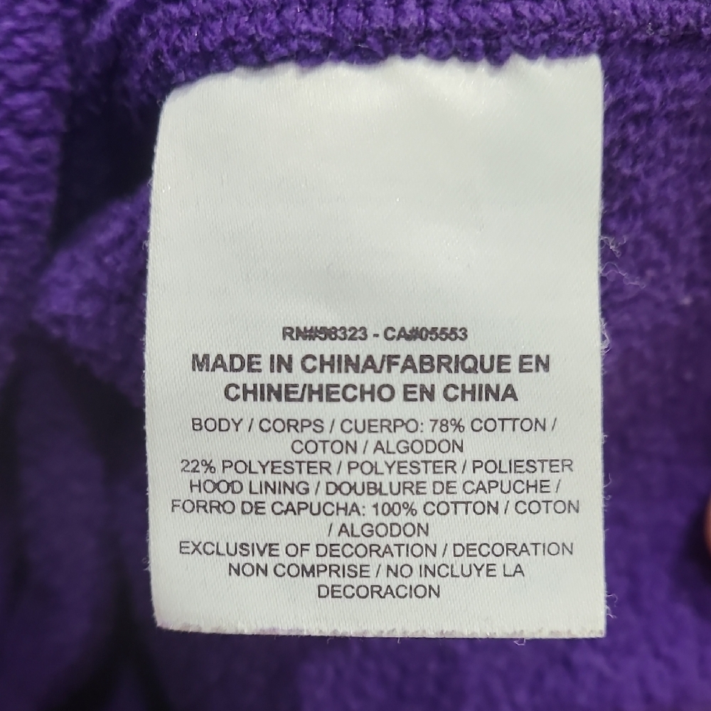 Nike Purple and Yellow Men's Hoodie - Picture 3 of 3